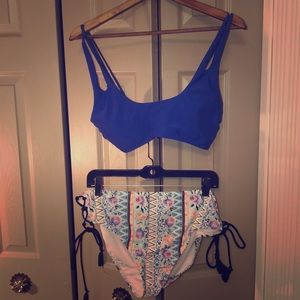 No Boundaries Swim - Blue tribal two piece No Boundaries Swim - Blue tribal two piece